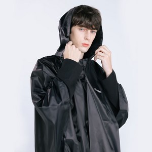 obee 유니섹스 오버핏 판초우의, 블랙, 1개