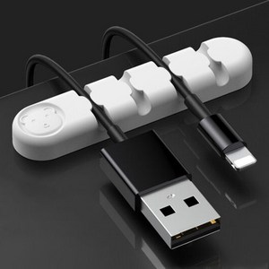 제이펀마켓 USB 케이블 강력 고정 책상 사무실 선정리 홀더 잘라쓰는 정리 밴드, 1개