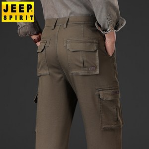 JEEP SPIRIT 지프 스피릿 캐쥬얼바지 남성 가을 겨울 남자 바지 스트레이트 가을바지 포켓 바지 루즈 멀티 팬츠 스트레치 올매치 겨울바지 패셔너블 남자 바지 J7063