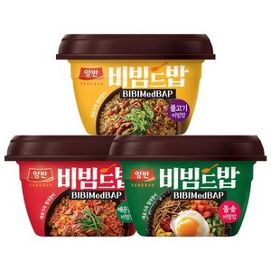 동원 양반 비빔드밥 3종 (불고기 돌솥 매운참치) 컵밥, 815.5g, 1세트