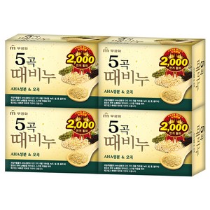 무궁화 오곡때비누, 90g, 4개