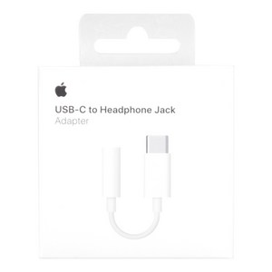 Apple 정품 USB C to 3.5mm Headphone Jack Adapter, 화이트, 1개