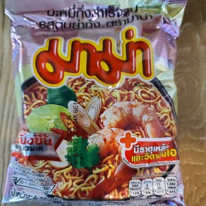 태국라면 인스턴트누들 똠얌 쉬림톰냠 플레이버 instant noodles shimp tom yum flavou 똠양꿍라면 55G woldfood, 1개