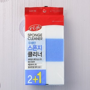 롯데 이라이프 우레탄 스펀지클리너 3매 (12.5cmx7.5cm), 3개