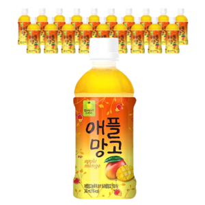 [웰그린]애플망고 340ml x 20개 열대과일의 진한 과즙음료