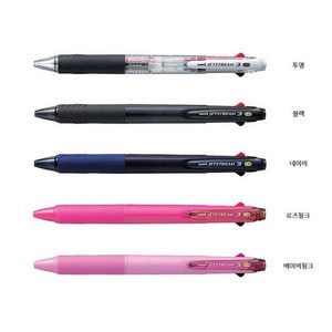 제트스트림 3색볼펜 0.38mm, 로즈핑크, 12개입