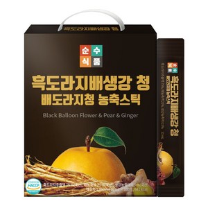 순수식품 흑도라지 배 생강 청 스틱, 1L, 100개