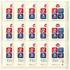 해표 꽃소금, 500g, 15개