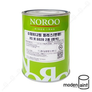 노루페인트 목재 철재용 유성페인트 슈퍼에나멜 플러스 1L, 백색(반광), 1개