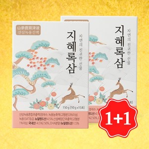 [지혜록삼] 산삼 녹용진액 생녹용 산삼녹용즙, 2박스, 150g