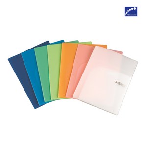 희망 PP 투포켓 화일 A4 반투명 홀더 0.4T HCF0380, 연두