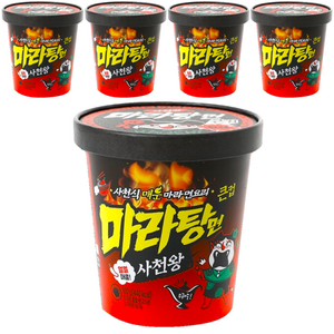 사천왕 마라탕면 큰컵 100g, 5개