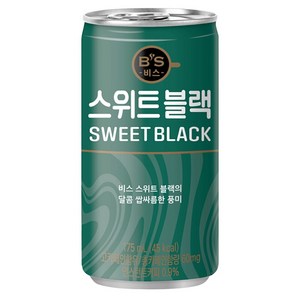 비스 스위트 블랙 캔커피, 90개, 175ml