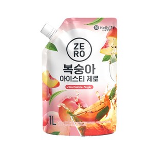 맥널티커피 복숭아 아이스티 제로, 1L, 6개