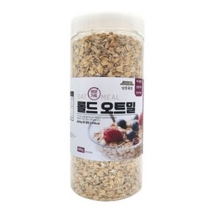 건강곡간 영양가득 롤드오트밀 통, 600g, 1개