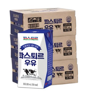 파스퇴르 파스퇴르 전용목장 멸균우유 200ml, 60개