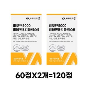 비타민마을 비오틴 5000 비타민B 컴플렉스9, 120정, 1개