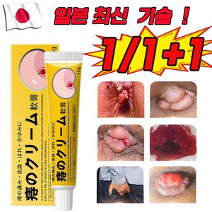 [당일발송] 일본 치질 연고 항문 가려움증 통증 제거 완화 크림 천연 허브 항균 연고 포장증정, 1개, 20ml