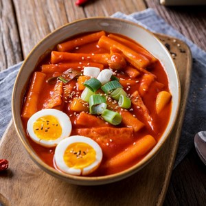 일편떡심 추억의 빨간떡 국물떡볶이 짜장떡볶이, 빨간떡 2단계(보통맛), 300g, 3개