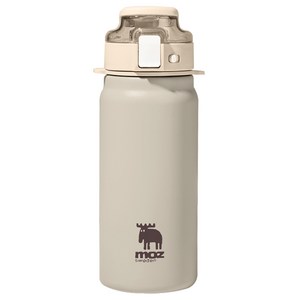 MOZ 스웨덴 텀블러 316 스텐 원터치 손잡이 보온보냉병 보온텀블러, 1개, 600ml, 오트밀베이지