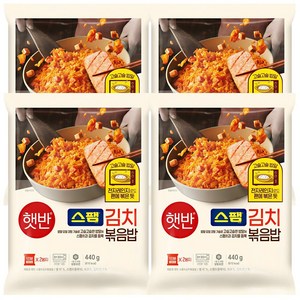 햇반스팸김치볶음밥440G 냉동, 440g, 4개