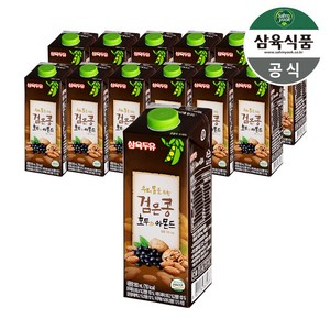 삼육두유 검은콩 호두와 아몬드, 950ml, 12개