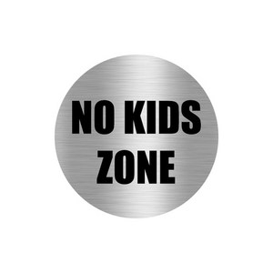 NO KIDS ZONE 노키즈존 픽토그램 노키즈존스티커 글자마킹판 일반음식점스티커, 자석