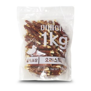 펫레터 어메이징 대용량 강아지 간식, 오리스틱, 1kg, 1개