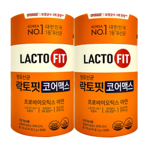 락토핏 종근당건강 생유산균 코어맥스, 120g, 2박스