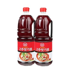 해표 요리백미 고추맛기름, 1.8L, 2개