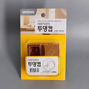 오공 마루지킴이 30mm 투명캡 사각형 4p, 6개, 투명