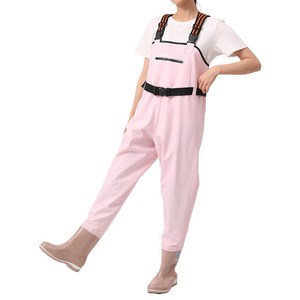 스토리원 감성 파스텔 컬러 가슴장화 낚시 해루질 장화 SH-RBT-PVC104, 250, 핑크