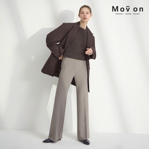movon [모브온] 여성 겨울 밍크 기모 세미 와이드 팬츠