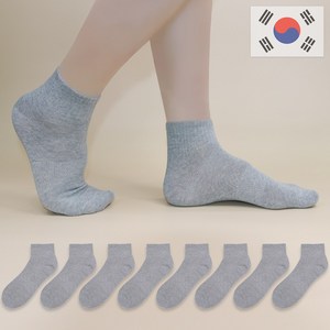 비바슈슈 남성용 학생 무지 단목 양말 8켤례 (250~270mm)