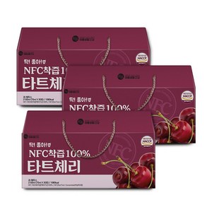 미쁨생활건강 딱좋아 NFC착즙 몽모랑시 타트체리주스 70ml, 90개