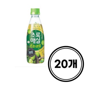 초록매실 스파클링 제로, 350ml, 20개