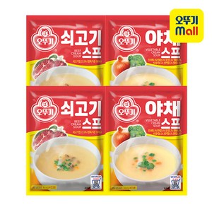 오뚜기 쇠고기 스프 80g x 2p + 야채 스프 80g x 2p, 1세트