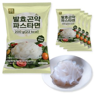 빼빼곤약 발효곤약파스타면 (100g당 11kcal), 200g, 5개