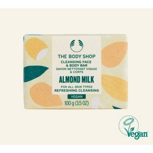 더바디샵 아몬드 밀크 클렌징 페이스 & 바디 바 100G CLEANSING FACE & BODY BAR ALMOND MILK 25036 페이스 & 바디비누, 1개