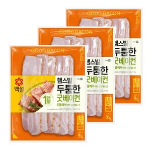 CJ제일제당 [CJ제일제당] 백설 햄스빌 두툼한 굿베이컨 340g x 3개