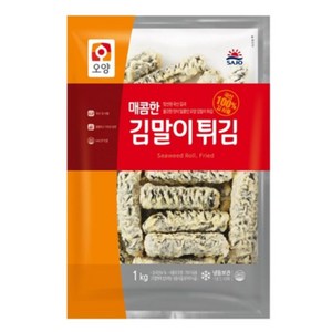 [퀴클리몰] 사조오양 매콤한 김말이 튀김 1kg x 2개, 12개