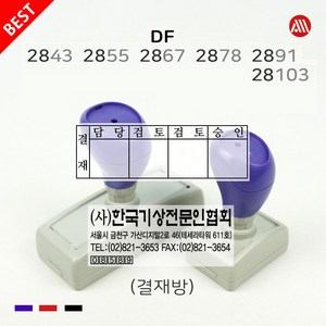 DF 만년스탬프 - 결재방 DF2843 DF2855 DF2867 DF28103, 청색