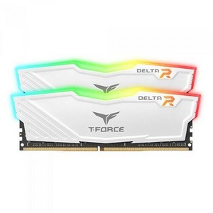 TeamGoup TFoce DDR4-3600 CL18 Delta RGB 화이트 패키지 가넷 램 32GB 데스크탑용, 1개