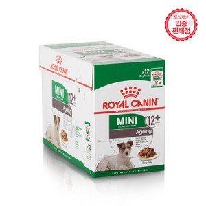 로얄캐닌 강아지 파우치 (85gx12ea) 1box 캔/파우치>>파우치, 미니 에이징 85gx12ea 1box, 85g, 12개