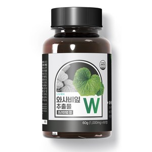 [라이븐] 와사비잎 추출물 W 1000mg 식약청 인증 HACCP, 1개, 60정