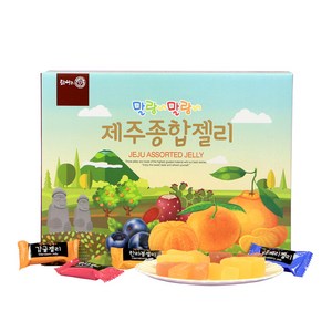 제주 말랑말랑 종합젤리 감귤 한라봉 백년초 블루베리, 500g, 2개