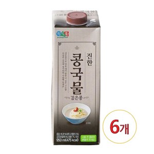 정식품 진한 콩국물 검은콩, 950ml, 6개