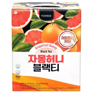 코스트코 본비 자몽허니블랙티 90개 홍차 자몽차 꽃샘 과일차, 20g, 1개입