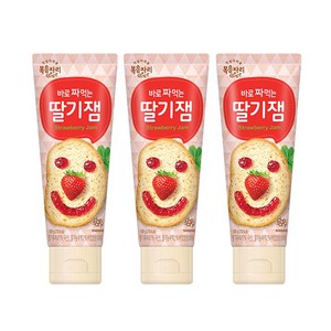 복음자리 바로 짜먹는 딸기잼, 100g, 3개