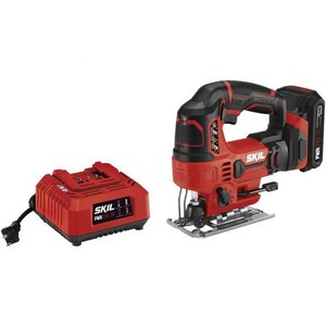 SKIL PWR CORE 20V 78인치 스트로크 길이 직소 2.0 포함Ah 20 리튬 배터리 및 충전기 JS820302, 1개